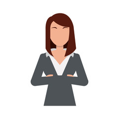 businesswoman avatar character icon vector illustration design