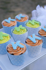 Colorful cup cakes