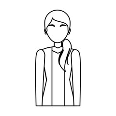 businesswoman avatar character icon vector illustration design