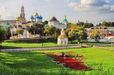 Naklejka premium Trinity Sergius Lavra, Sergiev Posad, Russia. UNESCO World Heritage Site.