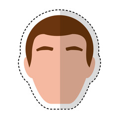 head man avatar icon vector illustration design