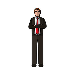 businessman avatar character icon vector illustration design