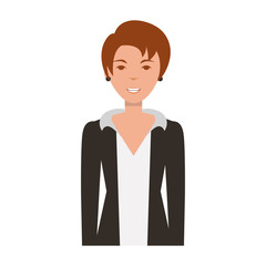 businesswoman avatar character icon vector illustration design
