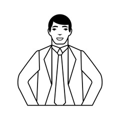 businessman avatar character icon vector illustration design