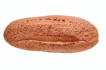 Bread on white background