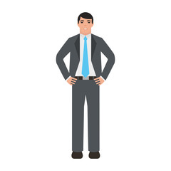 businessman avatar character icon vector illustration design