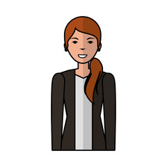 businesswoman avatar character icon vector illustration design