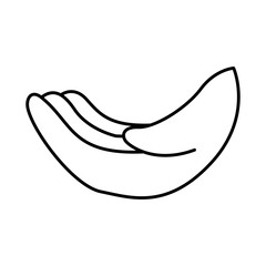 hand human silhouette icon vector illustration design