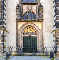 Obraz premium Luthers Thesen - Tür Schlosskirche Wittenberg