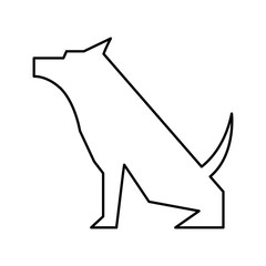 pet dog mascot silhouette vector illustration design