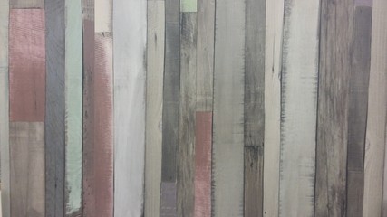 Wooden boards, different colors in retro style, old boards