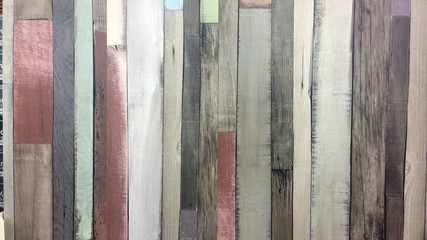 Wooden boards, different colors in retro style, old boards
