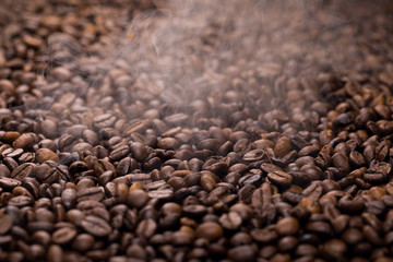 Grilling coffee beans