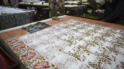 Block Printing for Textile in India. Jaipur Block Printing Traditional Process