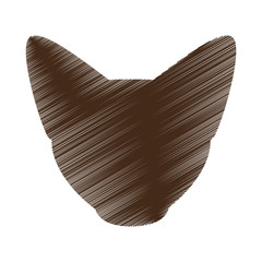 pet dog head silhouette vector illustration design