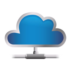 Cloud computing technology icon vector illustration graphic design