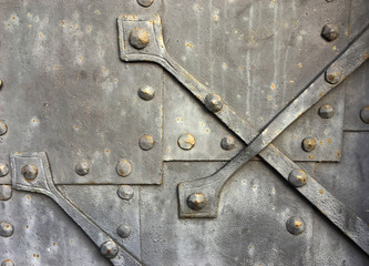 Iron texture solid castle door 