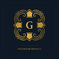 Modern logo design. Geometric initial monogram template. Letter emblem G. Mark of distinction. Universal business sign for brand name, company, business card, badge. Vector illustration