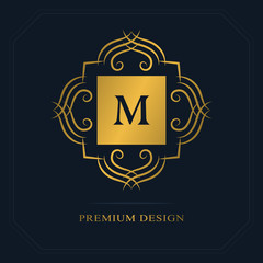 Modern logo design. Geometric initial monogram template. Letter emblem M. Mark of distinction. Universal business sign for brand name, company, business card, badge. Vector illustration