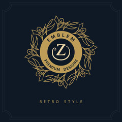 Modern logo design. Geometric initial monogram template. Letter emblem Z. Mark of distinction. Universal business sign for brand name, company, business card, badge. Vector illustration