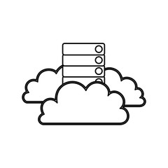 Cloud computing technology icon vector illustration graphic design