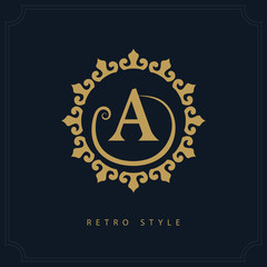 Modern logo design. Geometric initial monogram template. Letter emblem A. Mark of distinction. Universal business sign for brand name, company, business card, badge. Vector illustration