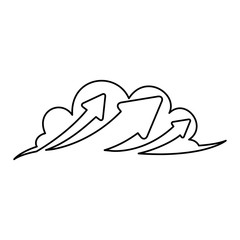 Cloud computing technology icon vector illustration graphic design