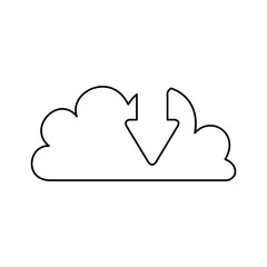 Cloud computing technology icon vector illustration graphic design
