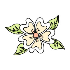 cute flower decorative icon vector illustration design