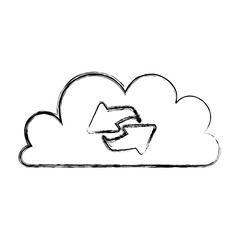 Cloud computing technology icon vector illustration graphic design