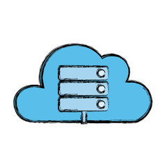 Cloud computing technology icon vector illustration graphic design
