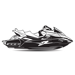 Vector illustration of water scooter in flat style
