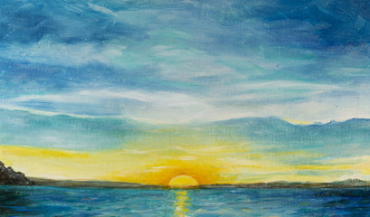 Fototapeta premium Oil painting, handmade 