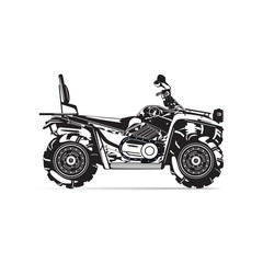 Obraz premium Vector illustration of quad bike in flat design