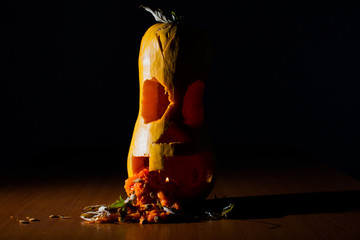 Naklejka premium Pumpkin in dark
