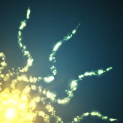 Abstract vector green mesh background. Point tentacles. Futuristic style card. Elegant background for business presentations. Eps 10.