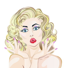 beautiful girl in pinup style
