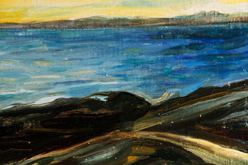 Oil painting, handmade
