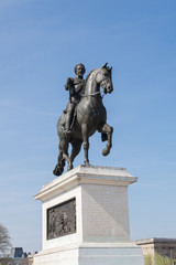 Fototapeta na wymiar Paris, statue of Henri IV, on the Pont-Neuf