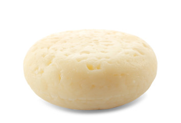 Fototapeta na wymiar Tasty cheese on white background