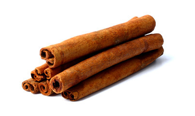 cinnamon isolated on white background