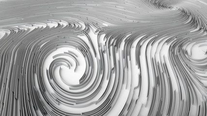 3d rendering abstract monochrome surface