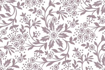 Vector flower seamless pattern element. Elegant texture for backgrounds. Classical luxury old fashioned floral ornament, seamless texture for wallpapers, textile, wrapping.