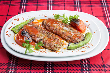 Turkish Kebab served with yogurt