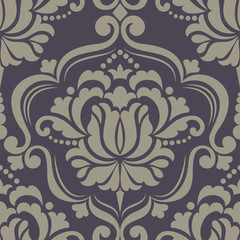 Vector damask seamless pattern element. Classical luxury old fashioned damask ornament, royal victorian seamless texture for wallpapers, textile, wrapping. Exquisite floral baroque template.