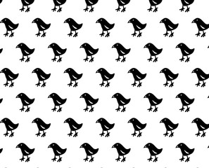 Black simple bird pattern