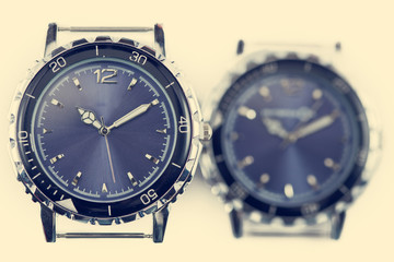 Wrist watches with a retro effect..