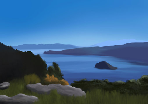 Fanette Island - Digital Painting