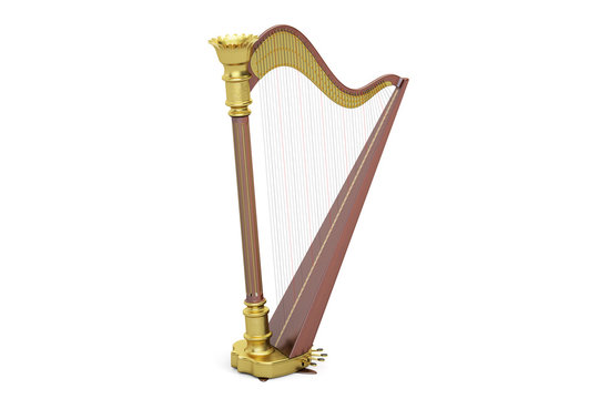 Harp, 3D rendering