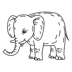 Cute elephant cartoon sitting
